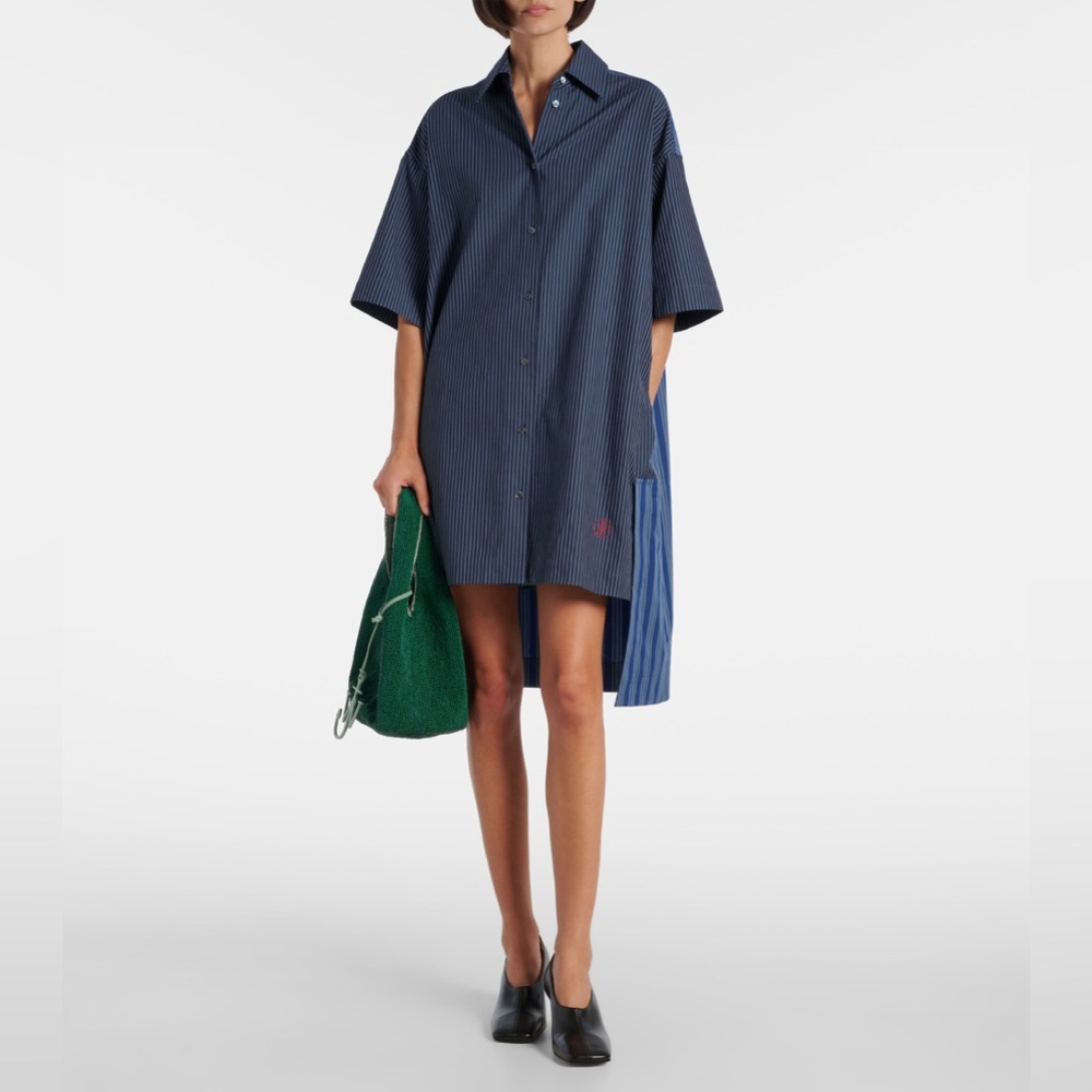 JW Anderson Blue Striped Oversized Shirt Dress UK 6 NWT